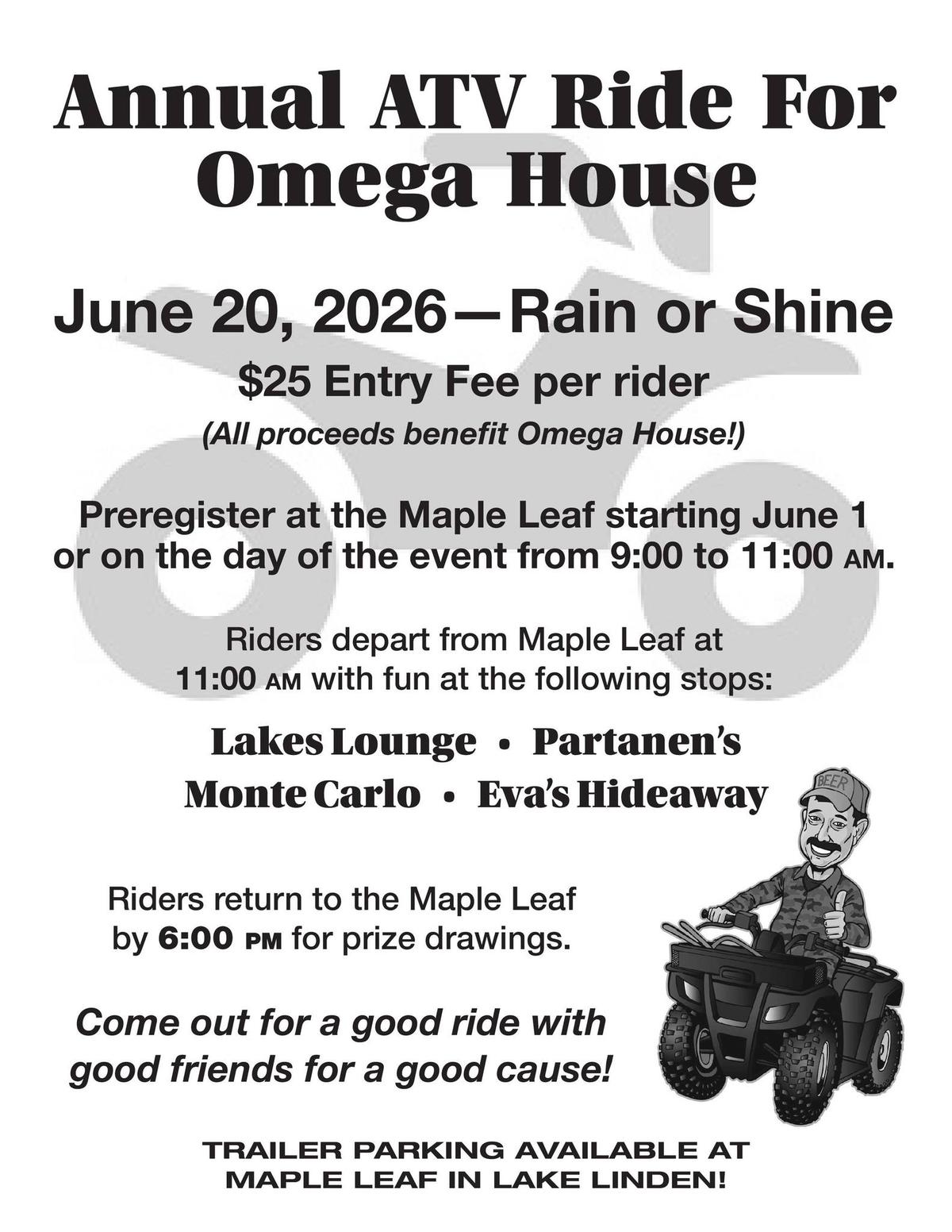 Annual ATV Ride for Omega House